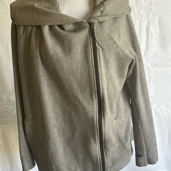 Nike Gray Hoodie W/Zip Up, Athletic, Casual, Minimalist, Soft, Streetwear - Picture 4 of 9